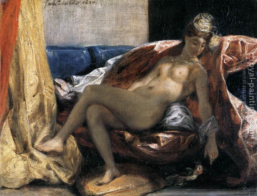Eugene Delacroix : Woman with a Parrot